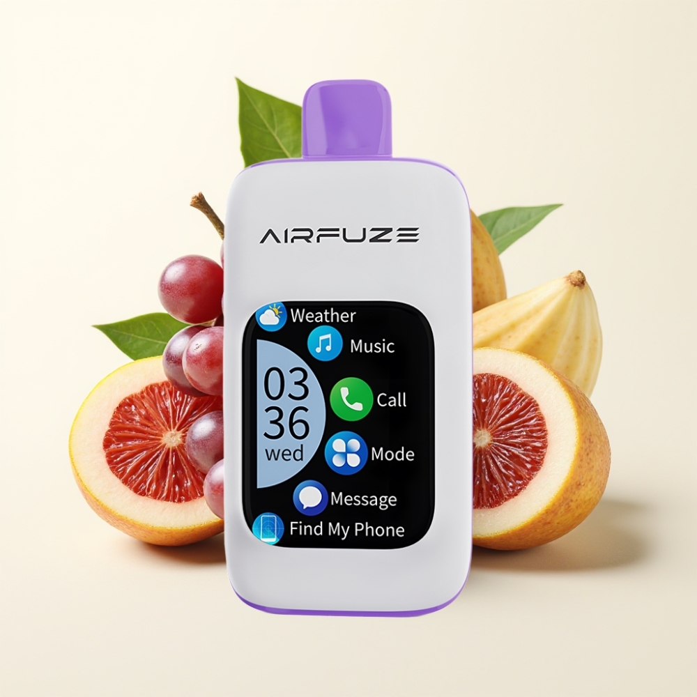 AirFuze Smart 30000 Puffs Disposable Pod Explosión de Uva con pantalla táctil