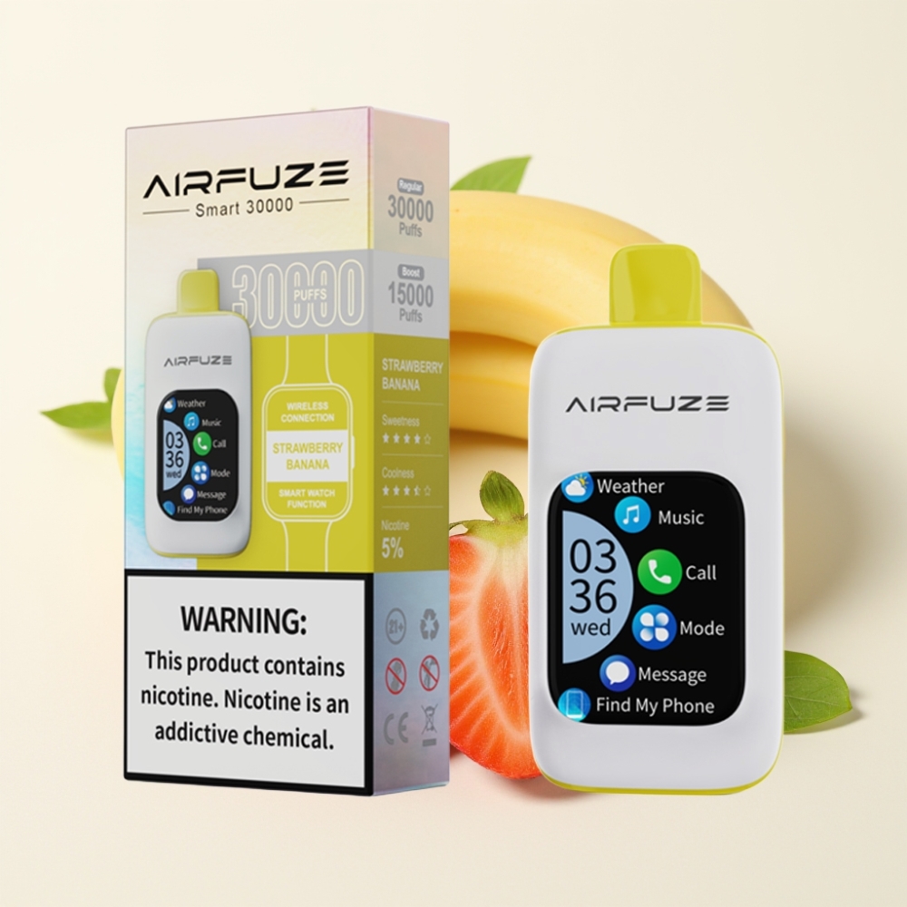 AirFuze Smart 30000 Puffs Fresa Plátano Pod con pantalla táctil