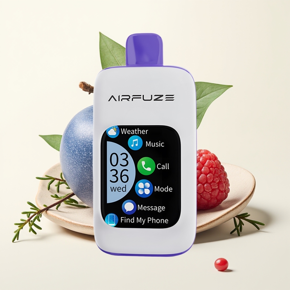 AirFuze Smart 30000 Puffs Pod Desechable Azul Frambuesa Hielo con Pantalla Táctil