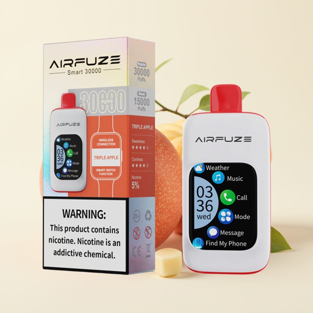 AirFuze Smart 30000 Puffs Triple Manzana Pantalla Táctil