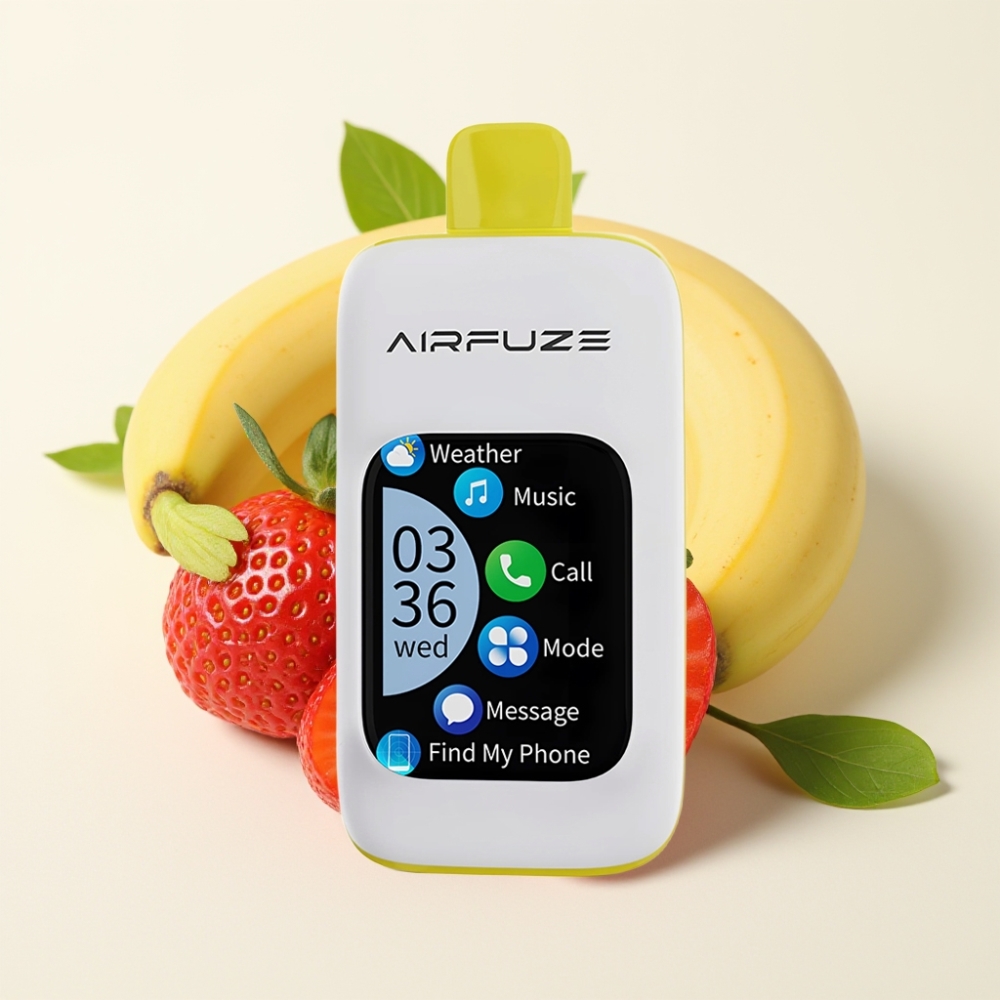 AirFuze Smart Pro 40000 Puffs Fresa Plátano Recargable Pantalla Táctil