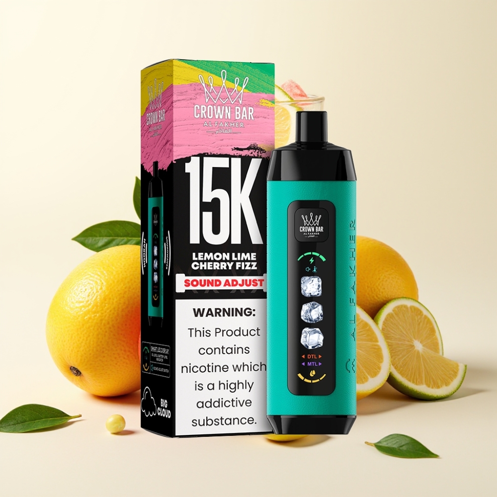 Al Fakher 15k Ice Adjust Clouds Disposable Device Limón Lima Cereza Fizz 22ml