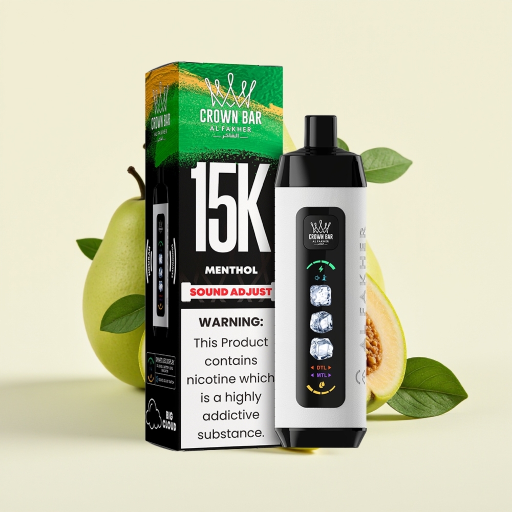 Al Fakher 15k Ice Adjust Clouds Disposable Device Menta Pantalla LED/Batería