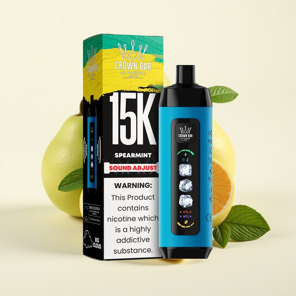 Al Fakher 15k Ice Adjust Clouds Disposable Device Menta Verde 15K Puffs 22ml