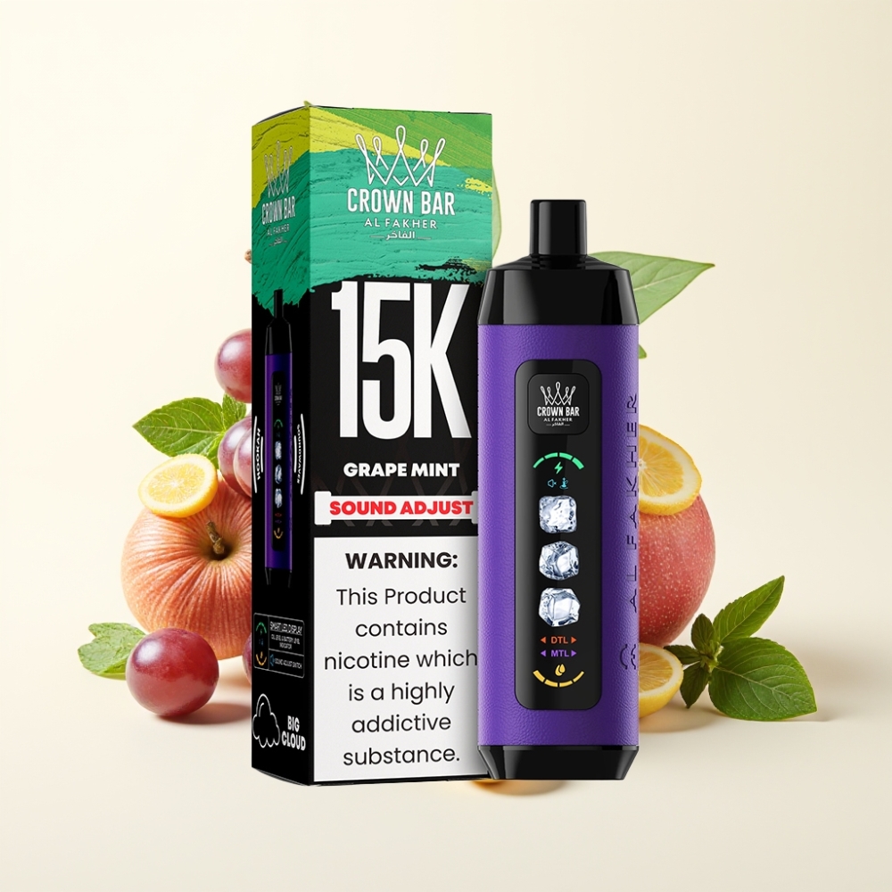 Al Fakher 15k Ice Adjust Clouds Disposable Device Uva Menta 15000 puffs 22ml