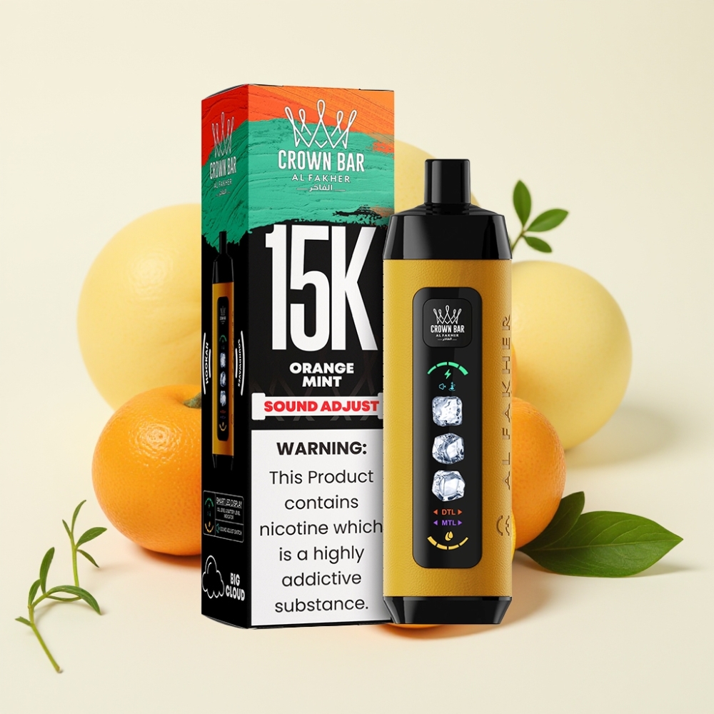 Al Fakher 15k Ice Adjust Clouds Dispositivo Desechable Naranja Menta 22ml