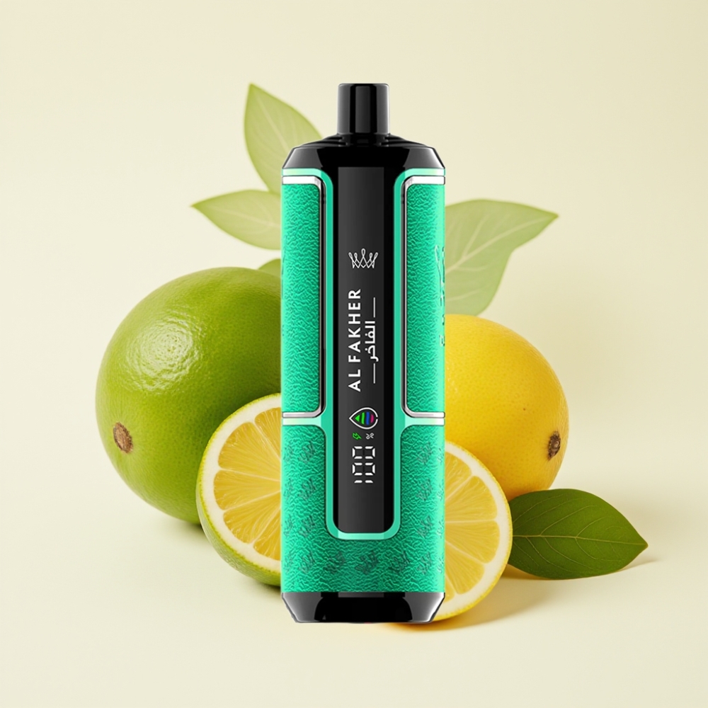 Al Fakher Crown Bar 15K Hypermax Desechable Vape Kit Limón Lima 22ml