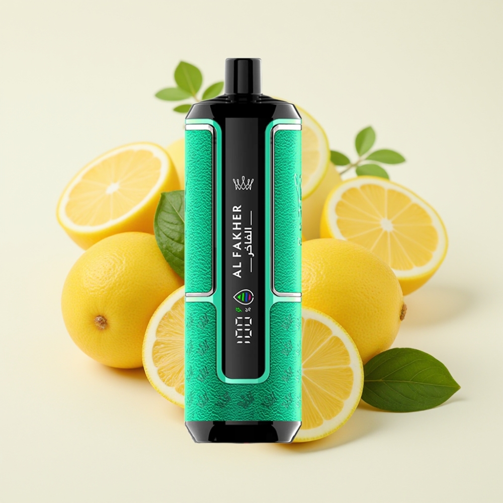 Al Fakher Crown Bar 15K Hypermax Vape Kit Desechable Limón Menta 22ml