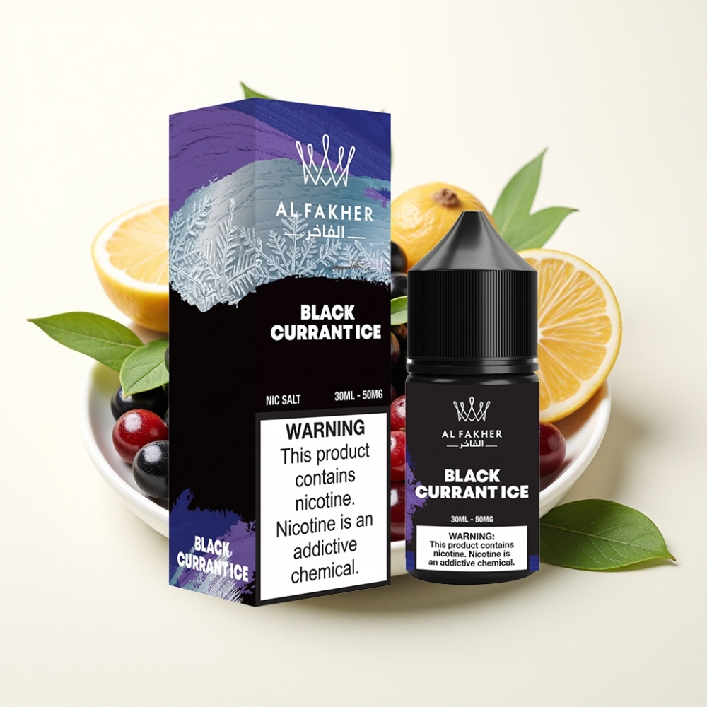 AL Fakher Nicotine Salt E-Liquid 50MG Grosella Negra Hielo y 30ml