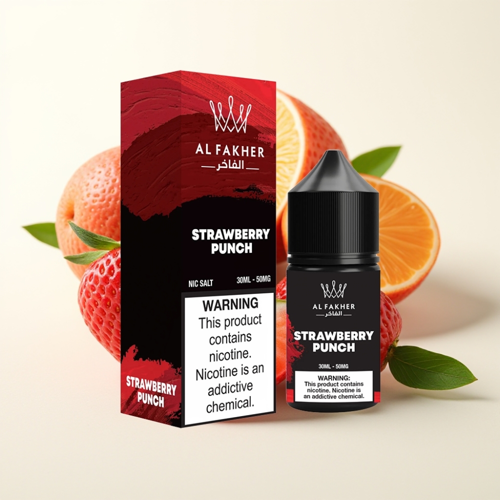 AL Fakher Nicotine Salt E-Liquid Pufos 50MG Fresa Punch 30ml