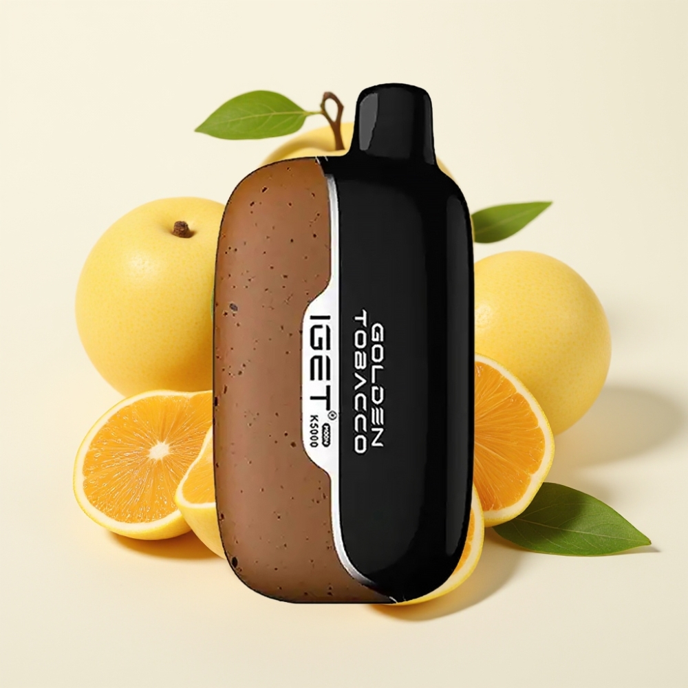 IGET Moon K5000 Puffs Vape Desechable Tabaco Dorado 81.5g
