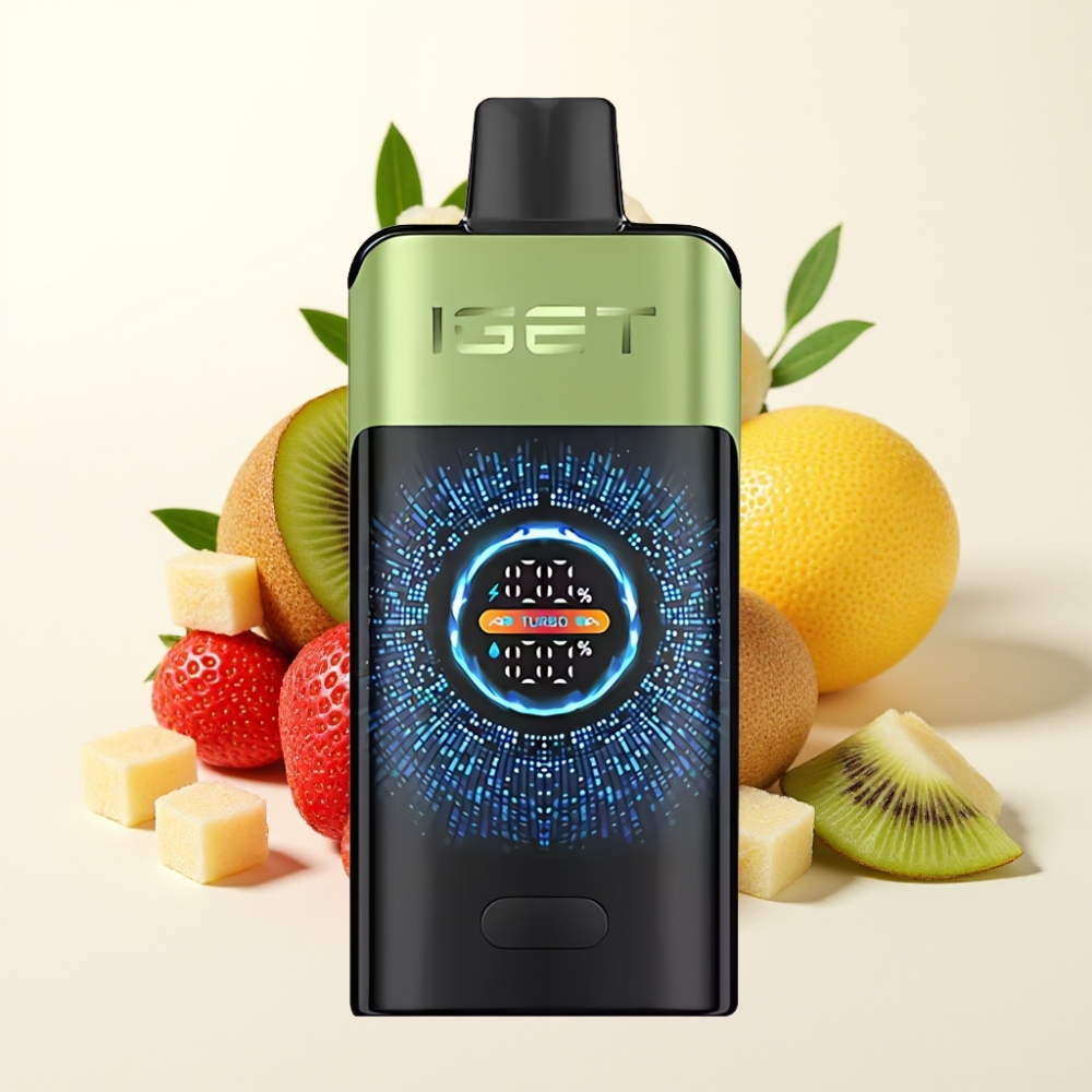 IGET ONE 12000 Puffs Desechable Fresa Kiwi Hielo Pantalla Curva Grande