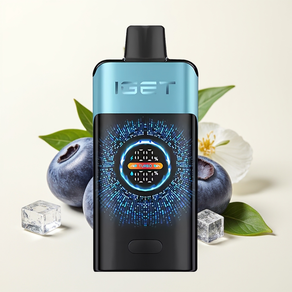 IGET ONE 12000 Puffs Desechable Vape Arándano Helado con Pantalla Curva Grande