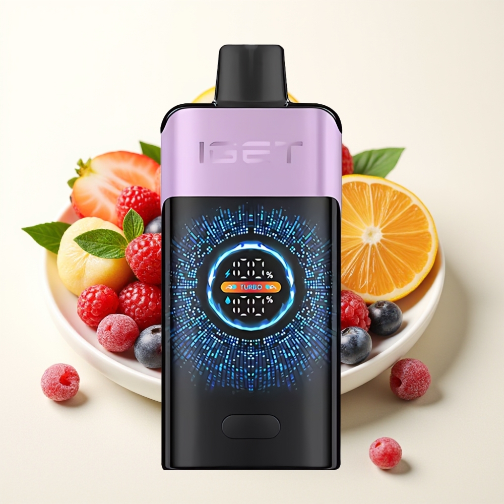 IGET ONE 12000 Puffs Desechable Vape Bayas Mixtas Helada con Pantalla Curva Grande