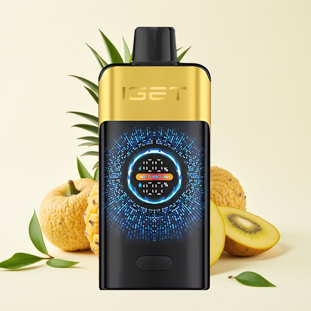 IGET ONE 12000 Puffs Desechable Vape Kiwi Piña con Pantalla Curva Grande