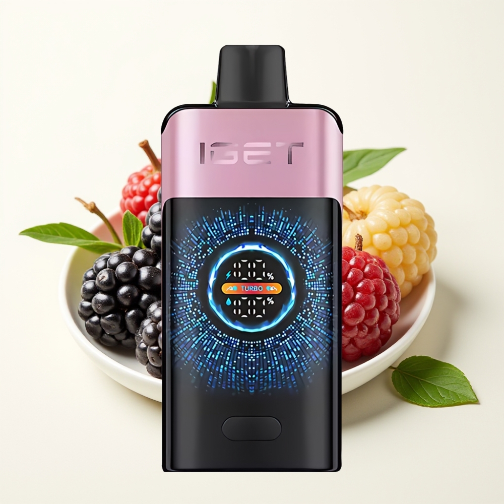 IGET ONE 12000 Puffs Desechable Vape Mora Helada y Pantalla Curva Grande