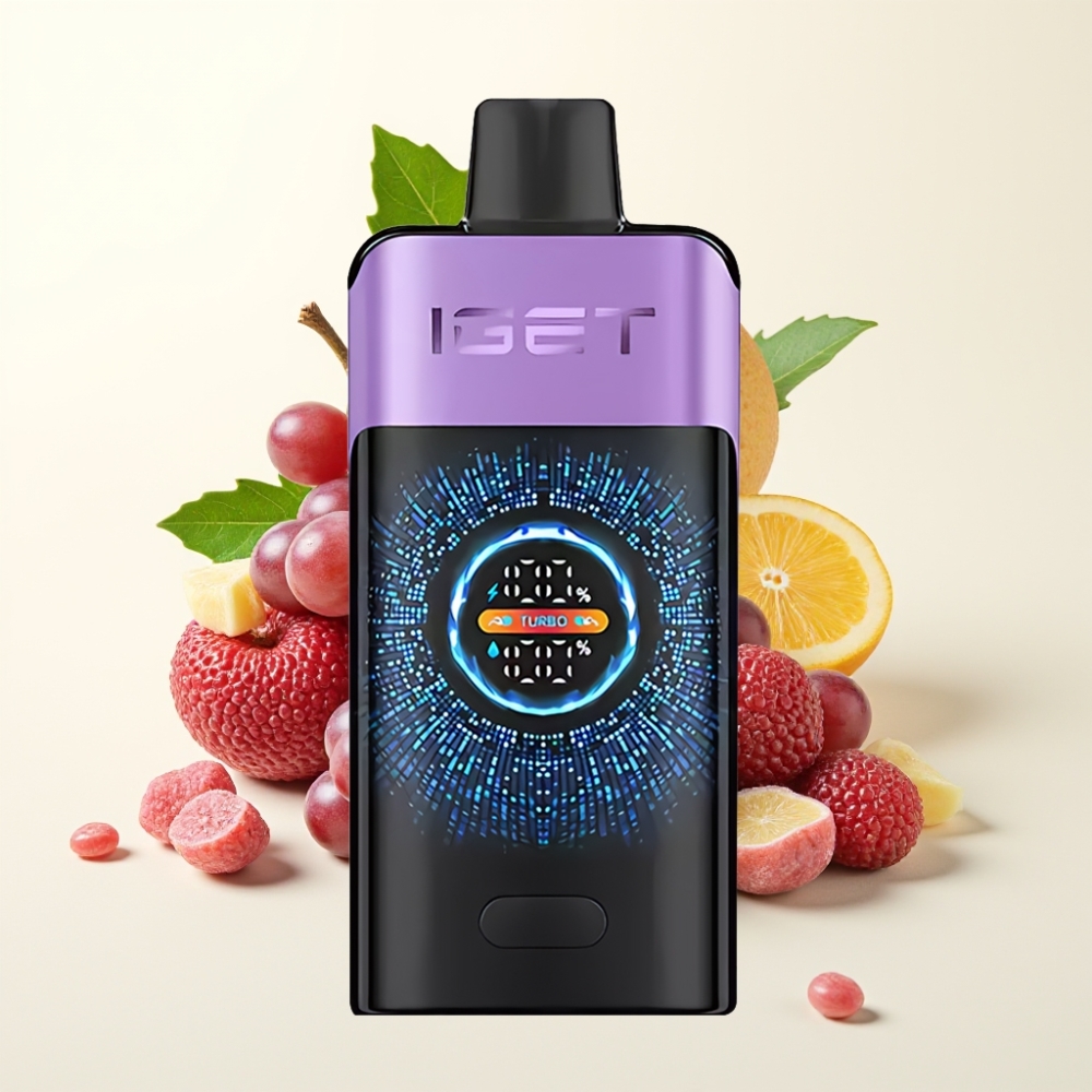IGET ONE 12000 Puffs Desechable Vape Uva Helada con Pantalla Curva y 2700 mAh