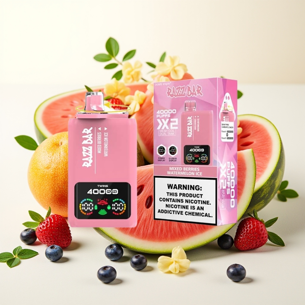 Razz Bar 40000 Puffs Carga Tipo-C MIXED BERRIES & WATERMELON ICE
