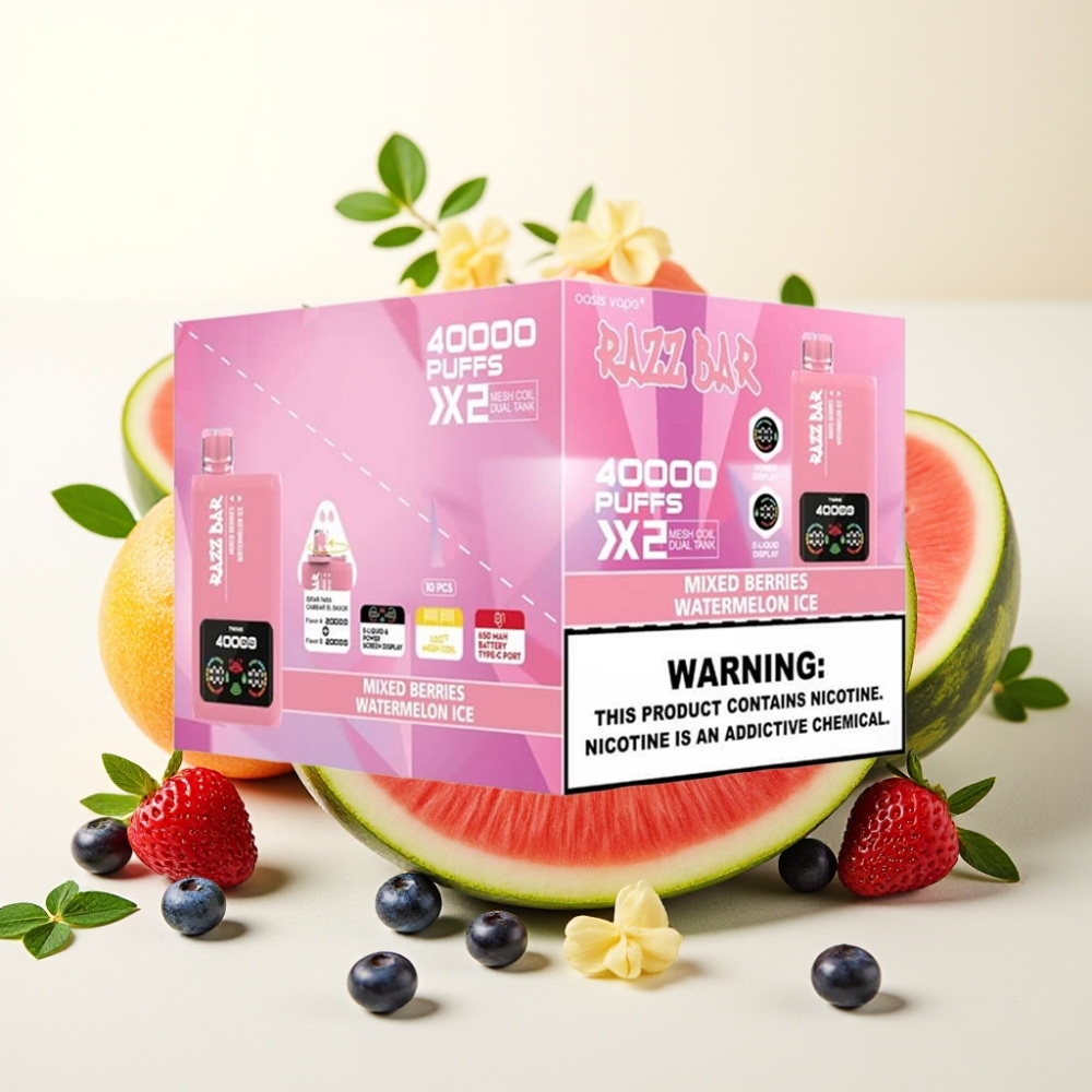 Razz Bar 40000 Puffs Carga Tipo-C MIXED BERRIES & WATERMELON ICE