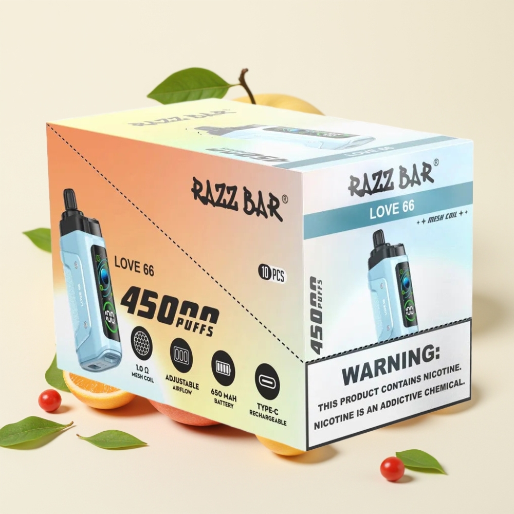 Razz Bar 45000 Puffs Amor 66 Vape Desechable con Batería 650 Mah