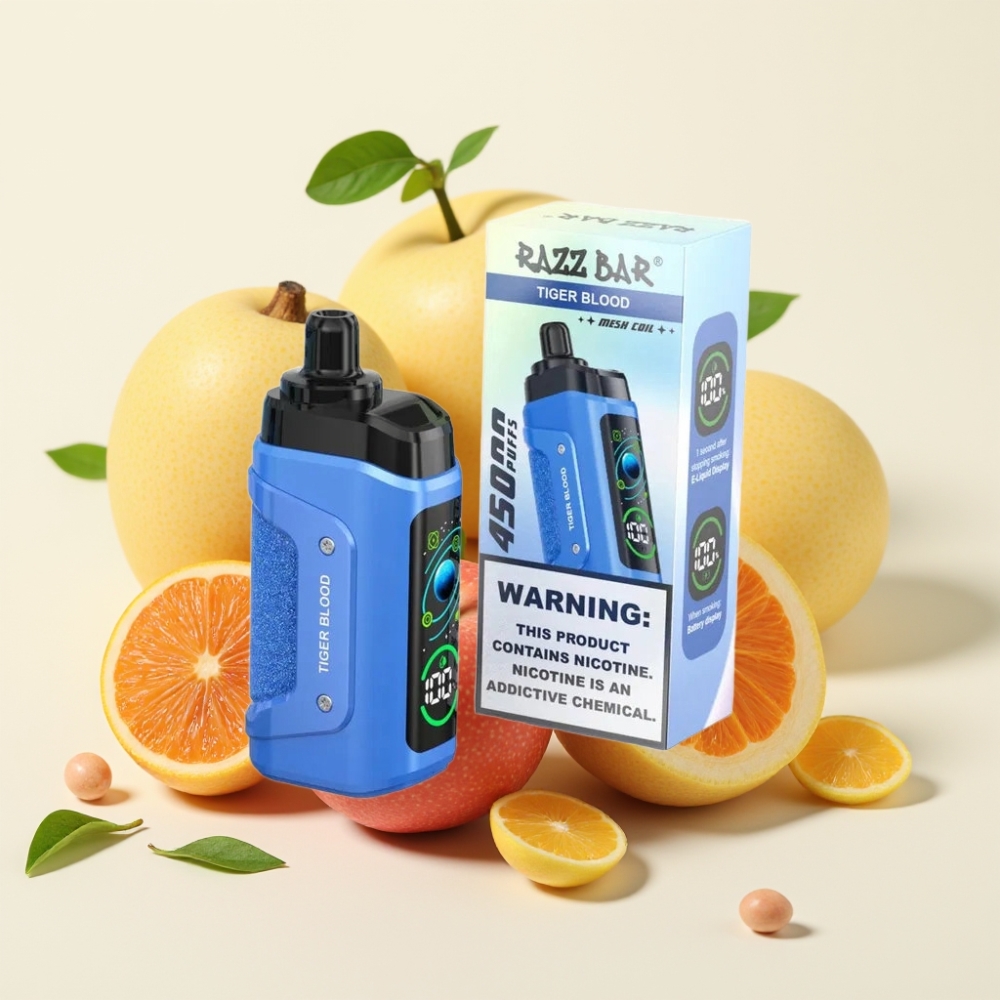 Razz Bar 45000 Puffs Batería 650 mAh Tipo-C Sabor Sangre de Tigre