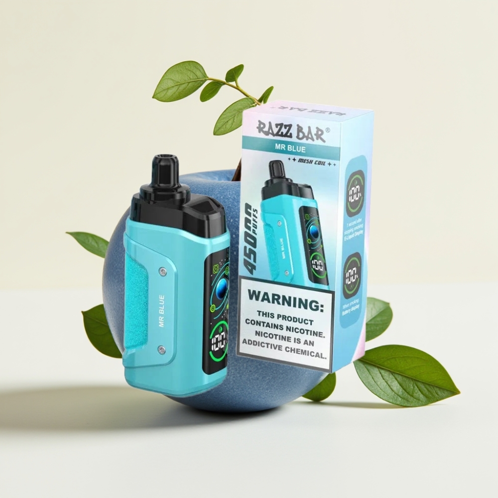 Razz Bar 45000 Puffs Desechable Vape Sr. Azul con Batería Recargable