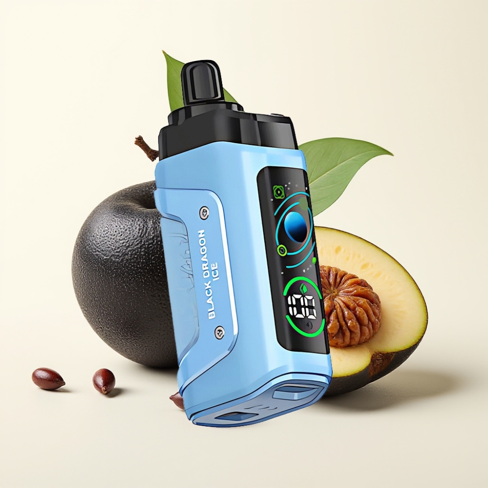 Razz Bar 45000 Puffs Vape Desechable Dragón Negro Hielo y 650 Mah