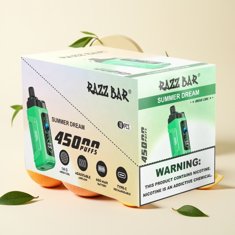 Razz Bar 45000 Puffs Vape Desechable Sueño de Verano con Batería 650 mAh
