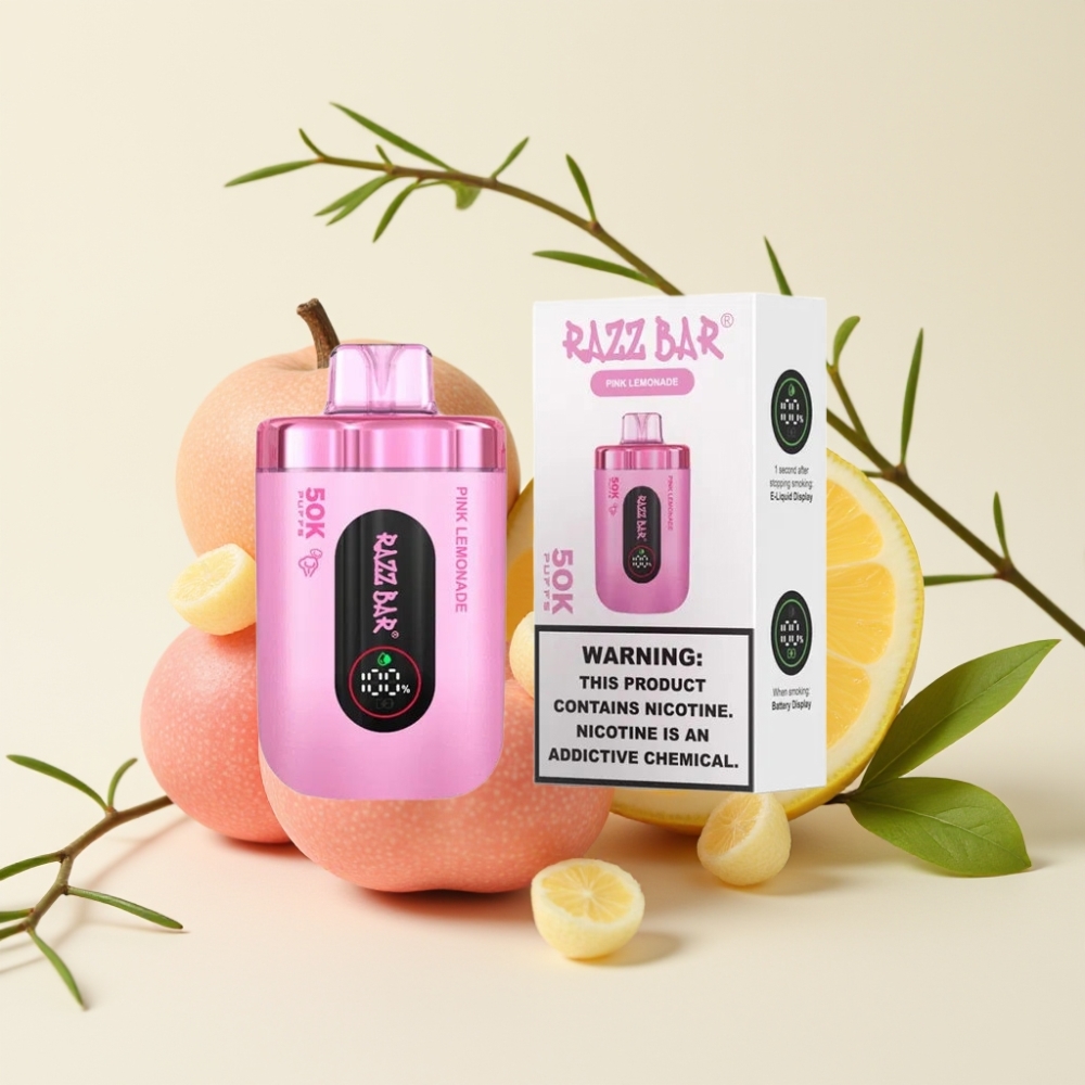 Razz Bar 50K Puffs Limonada Rosa Recargable Tipo-C