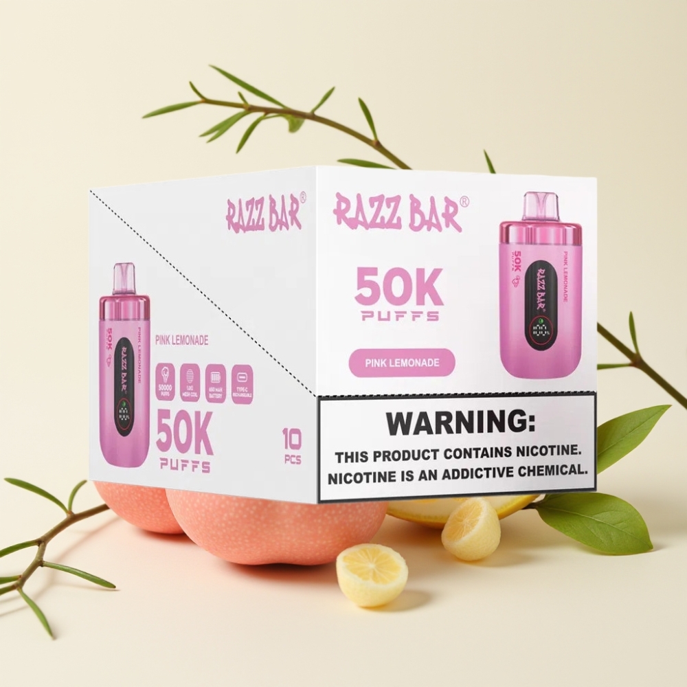 Razz Bar 50K Puffs Limonada Rosa Recargable Tipo-C