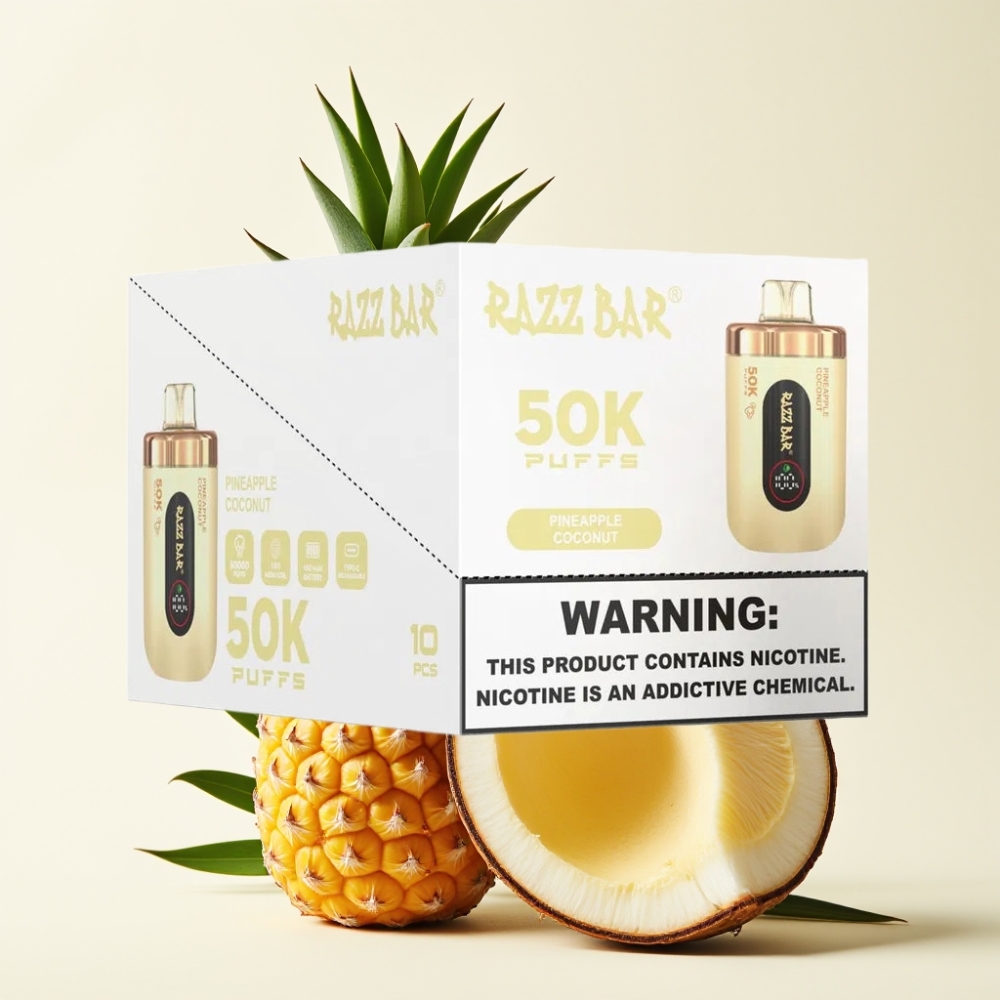 Razz Bar 50K Puffs Recargable Piña Coco Disposable Vape