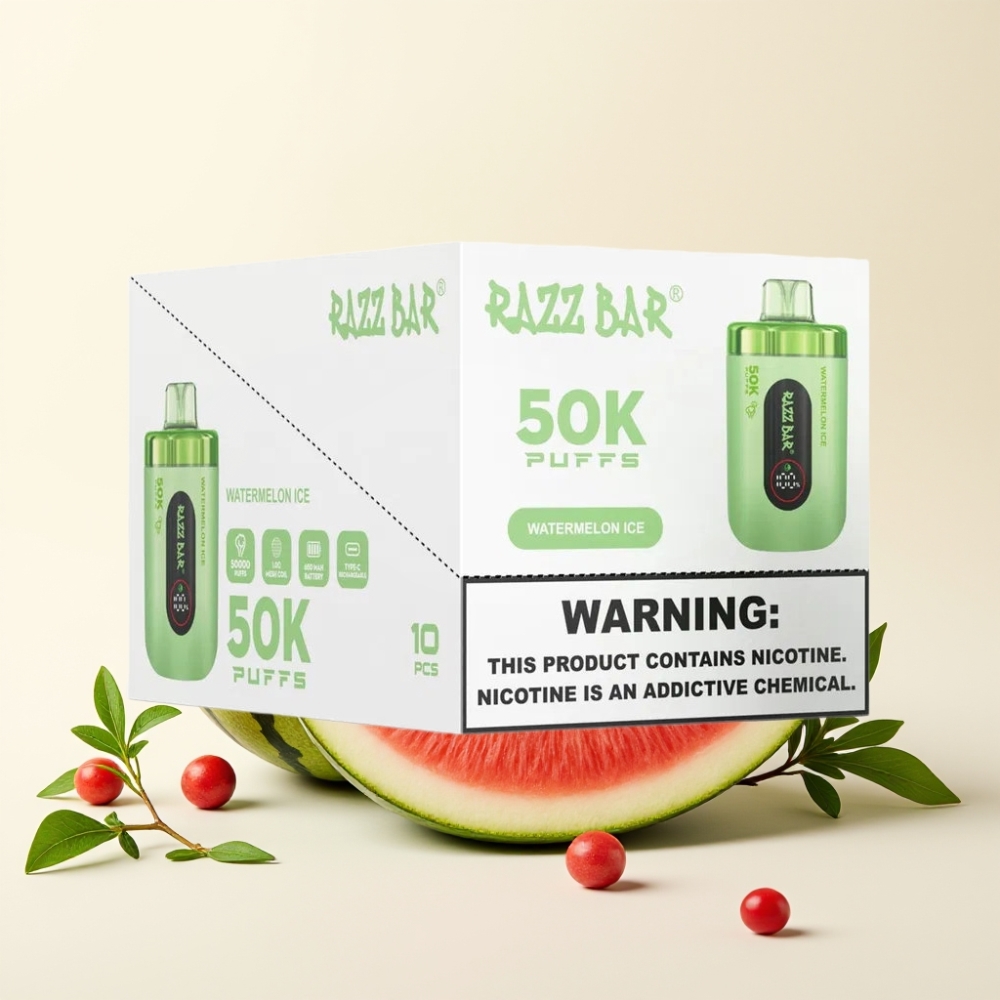Razz Bar 50K Puffs Recargable Sabor Sandía Helada