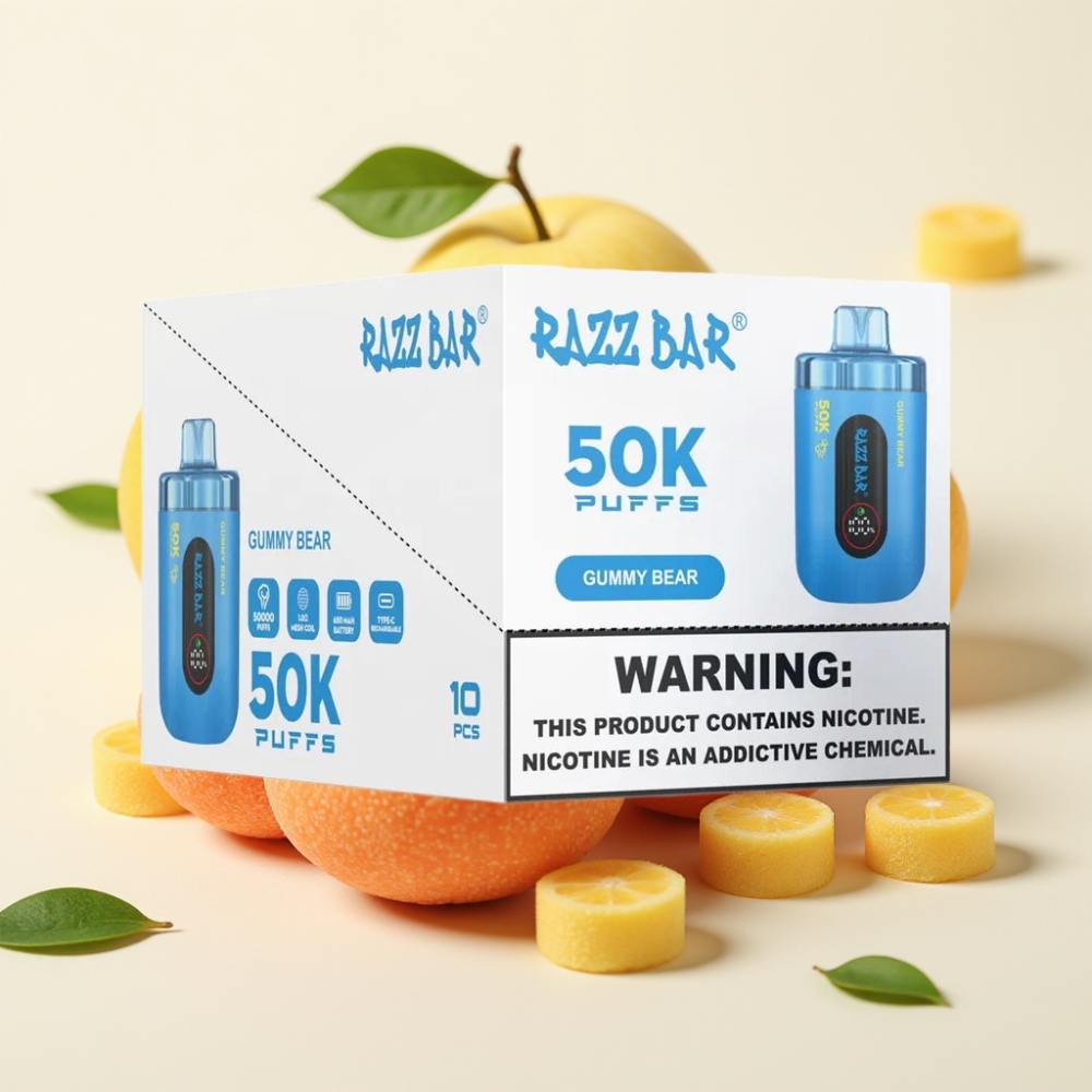 Razz Bar 50K Puffs Recargable con Sabor a Ositos de Goma