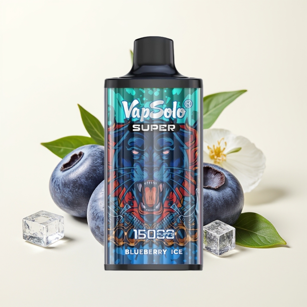 Vapsolo Super 15000 Puffs Desechable Vape Arándano Helado 40ml 50mg/ml
