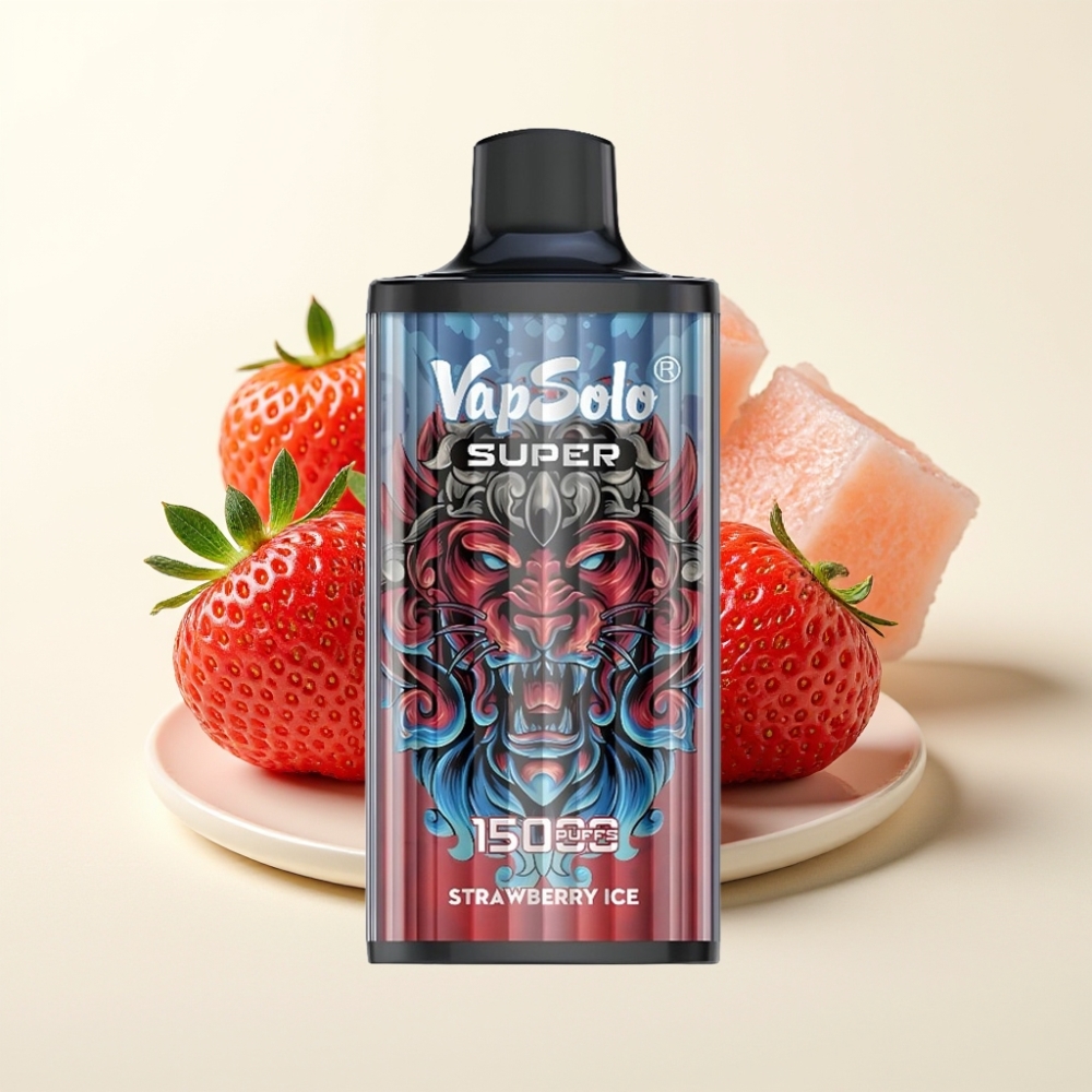 Vapsolo Super 15000 Puffs Fresa Hielo 40ml 850mAh
