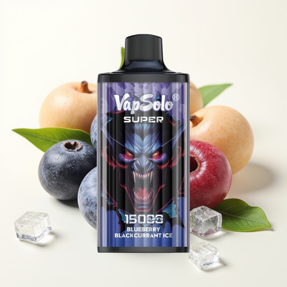 Vapsolo Super 15000 Puffs Vape Arándano Grosella Negra Hielo 40ml 50mg/ml