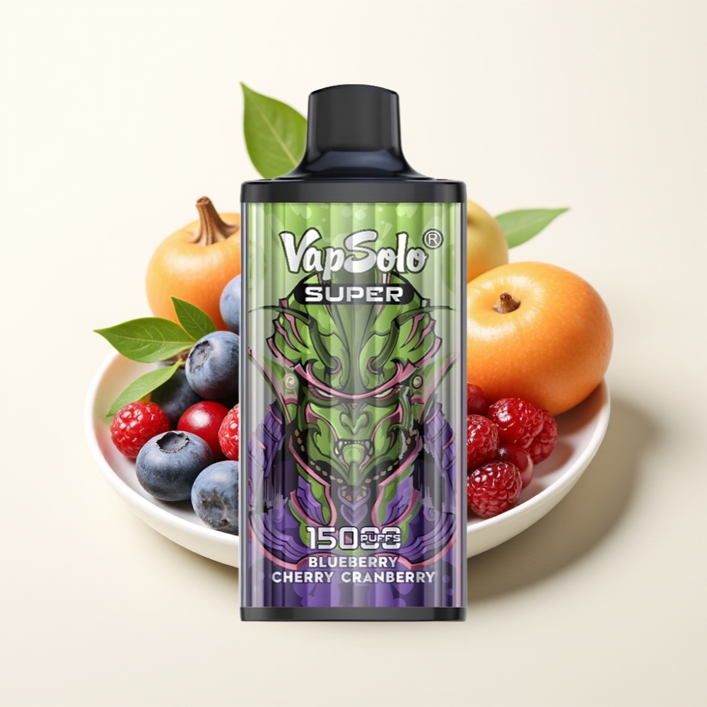Vapsolo Super 15000 Puffs Vape Desechable Arándano Cereza Azul 40ml 850mAh