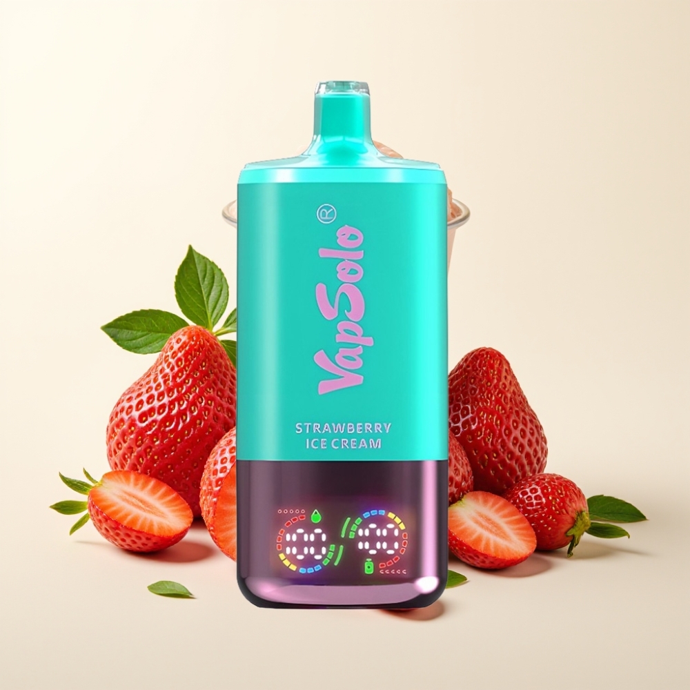 VapSolo Triple 30000 Puffs 40ml Fresa Helado