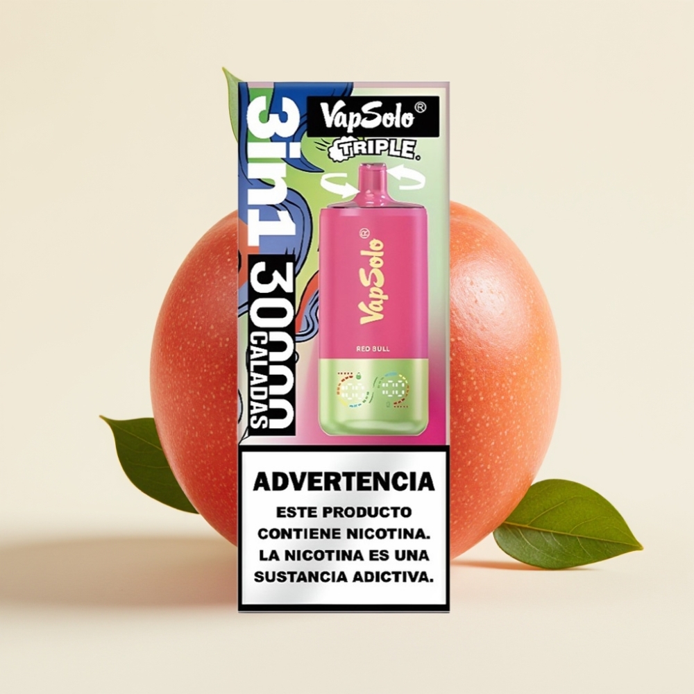 VapSolo Triple 30000 Puffs Desechable Vape Toro Rojo 40ml