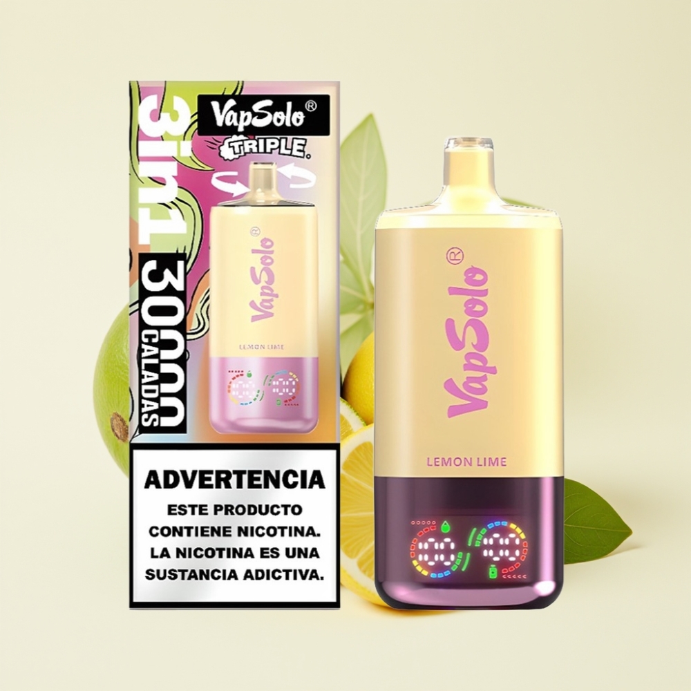 Vapsolo Triple 30000 Puffs Desechable Lima Limón 40ml