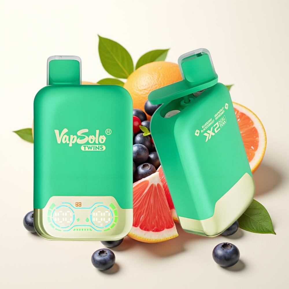 Vapsolo Twins 20000 Puffs Disposable Vape Arándano Grosella Negra & Pomelo Refrescante 40ml