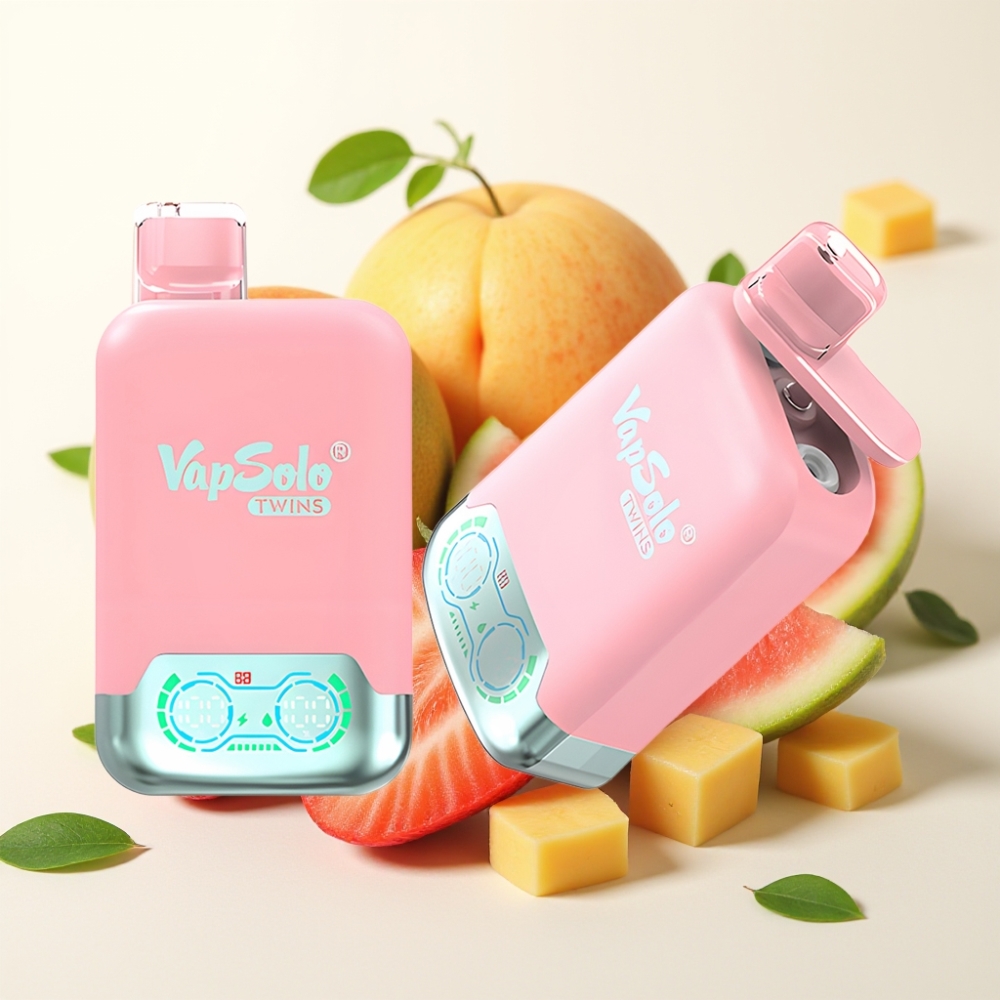 Vapsolo Twins 20000 Puffs Fresa Helada & Mango Melocotón Sandía 40ml 20mg/ml