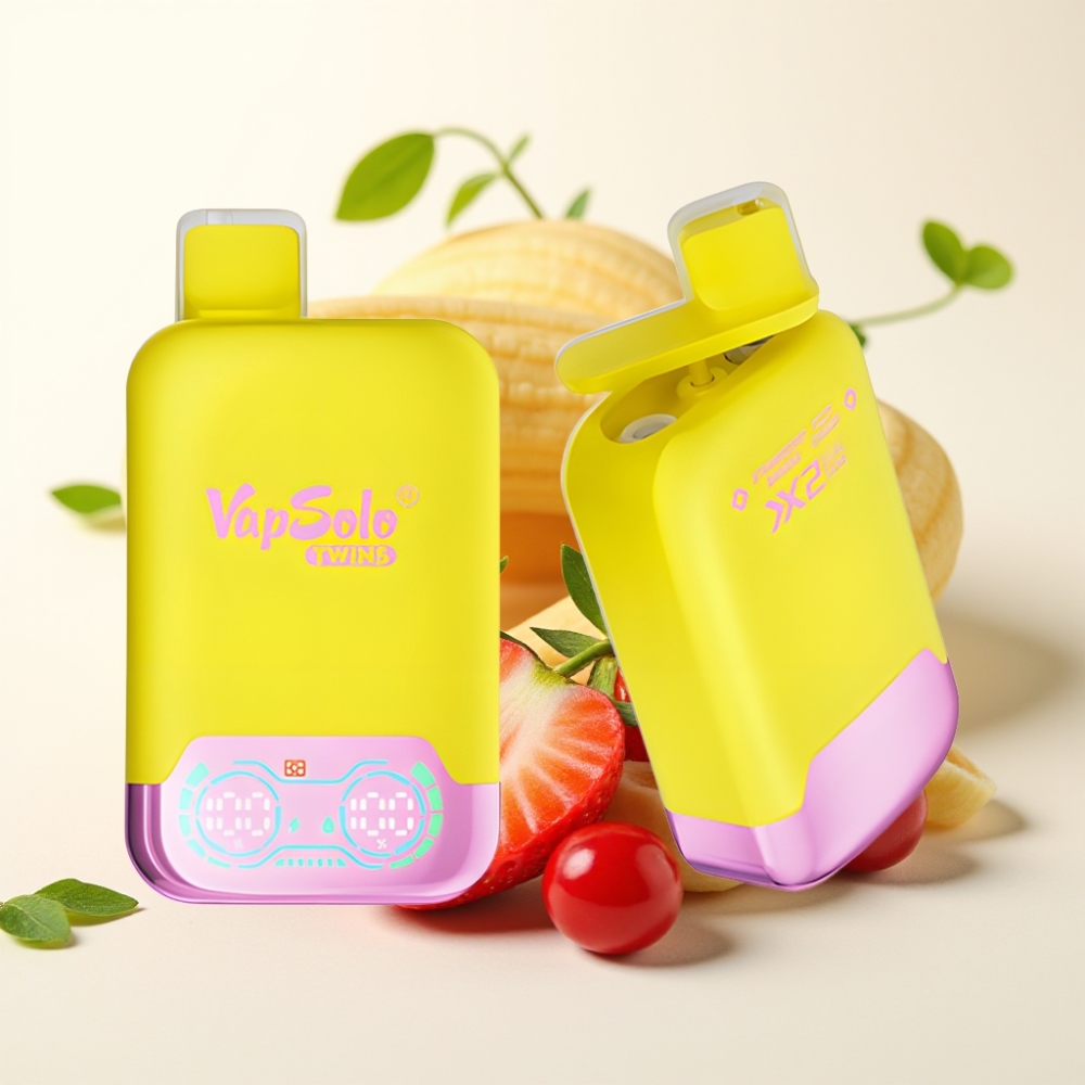 Vapsolo Twins 20000 Puffs Fresa Plátano & Cereza Efervescente 40ml