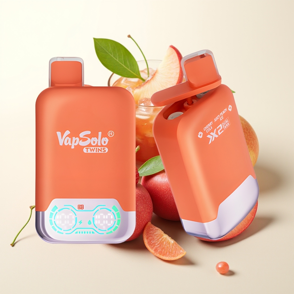 Vapsolo Twins 20000 Puffs Vape Cola Cereza & Melocotón Jugoso Helado 40ml