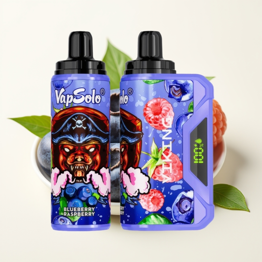 VapSolo VIKING 12000 Puffs Desechable Vape Arándano Frambuesa 22ml