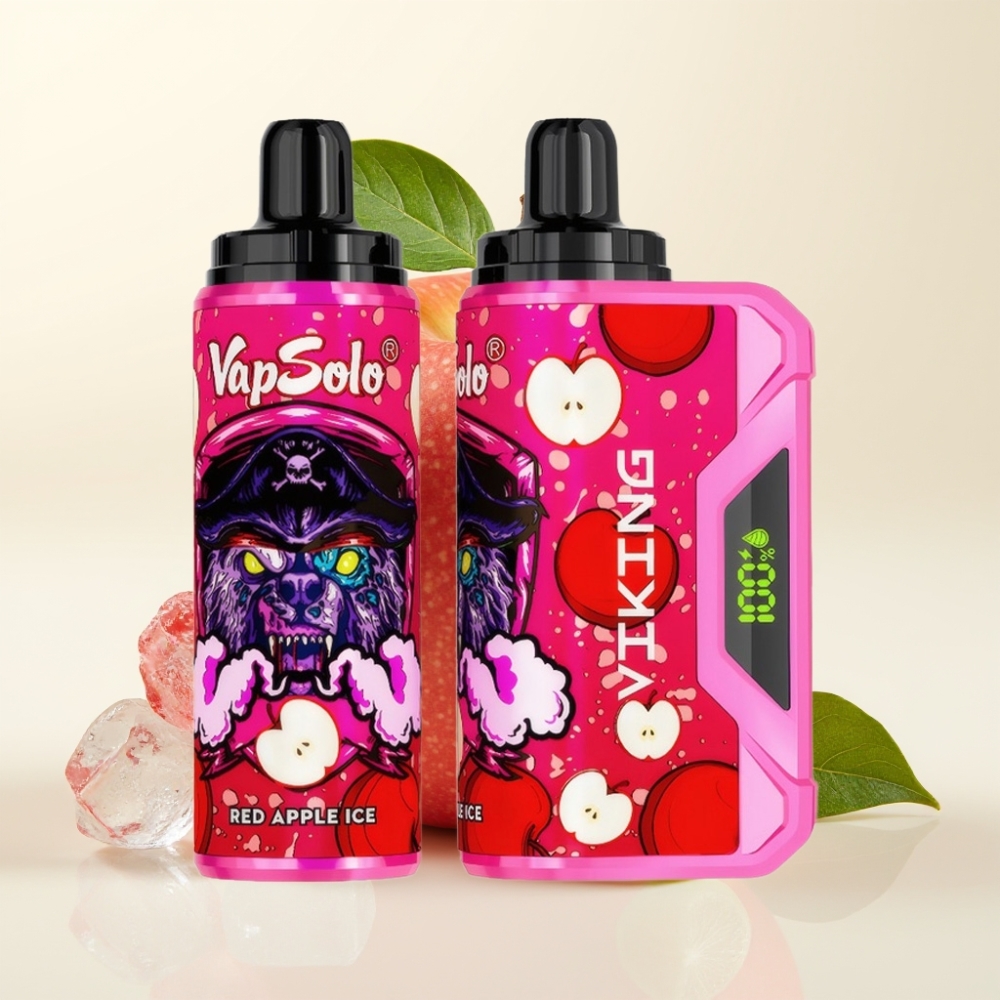 VapSolo VIKING 12000 Puffs Manzana Roja Hielo 22ml Tipo-C