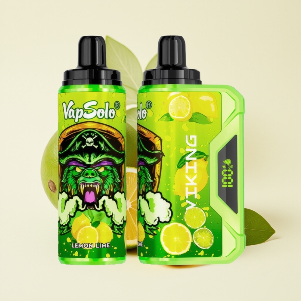 VapSolo VIKING 12000 Puffs Vape Desechable Lima Limón y 22ml