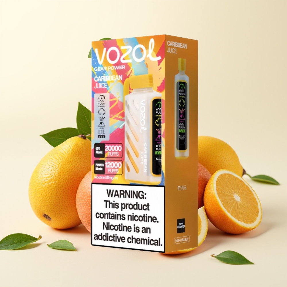VOZOL Gear Power 20000 Puffs Jugo Caribeño Pantalla Completa