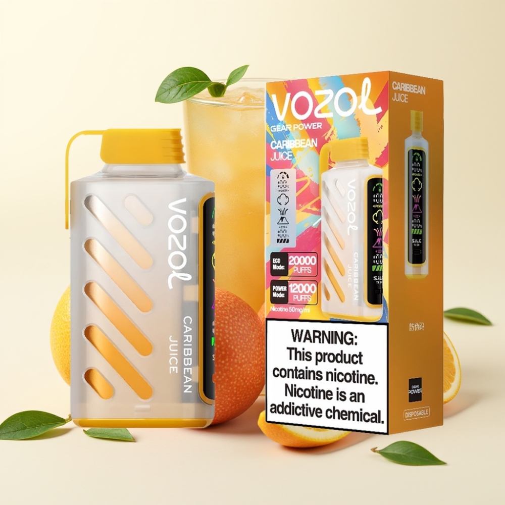 VOZOL Gear Power 20000 Puffs Jugo Caribeño Pantalla Completa