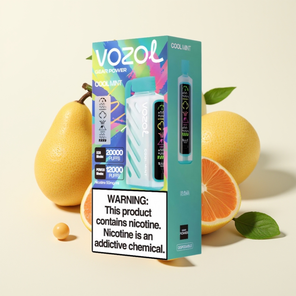VOZOL Gear Power 20000 Puffs Menta Refrescante Pantalla Completa 20mL